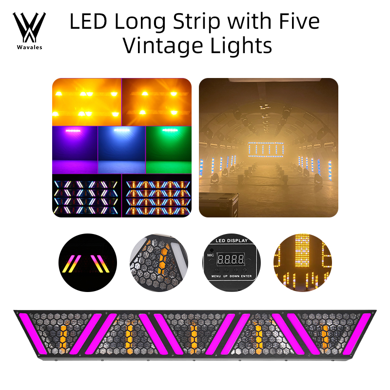 Audio Music Dj - Światła sceniczne retro 5X60W DMX512 LED