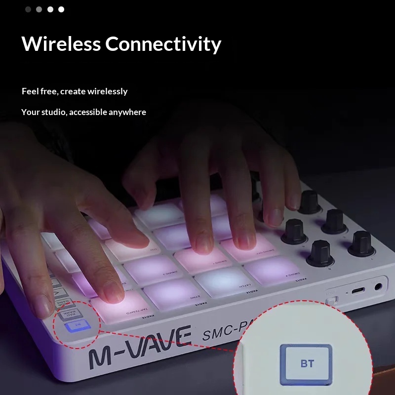 M Vave Smc Pad16 Bezprzewodowy – Midi Controller Pad recenzja i cena